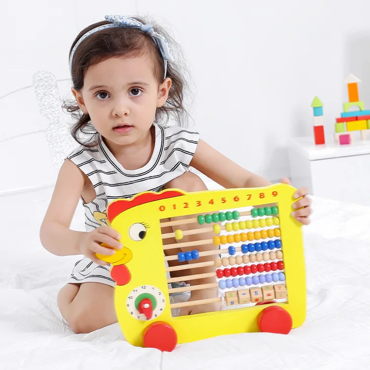 

[Small Migratory Birds] New Style Wooden Children Early Childhood Educational Abacus Calculation Mathematics Cartoon Animal Chic
