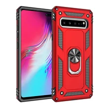 Absorption Dirt Resistant Armor Bracket Shock TPU+PC 360° Rotating Case For Samsung galaxy S10 5G Anti knock Silicone Hard Back aoluguya anti shock snow water resistant pc silicone case for samsung galaxy s4 i9500 black