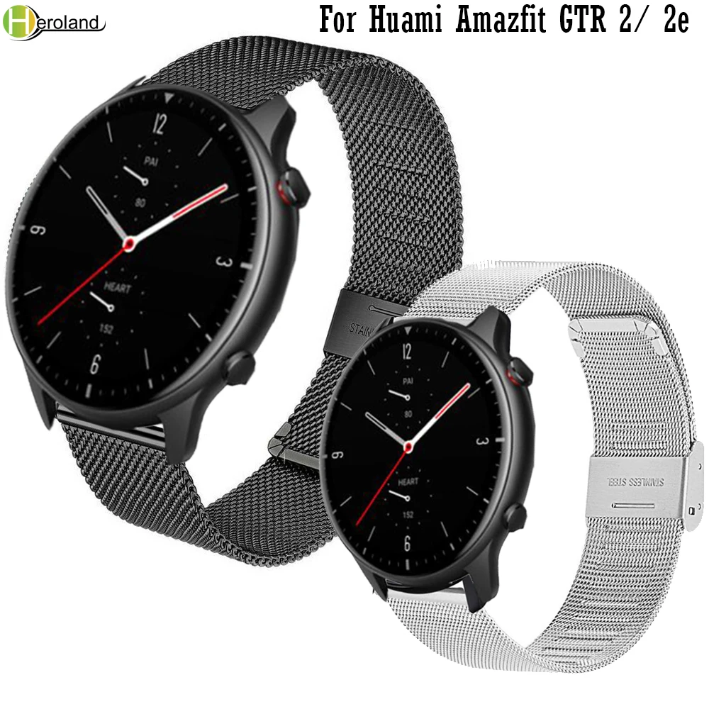 

20mm 22mm Watchstrap For Huami Amazfit GTR 2 2R / GTS 2 2e Stainless Steel Milanese Magnetic Wrist band Bracelet Watchband belt