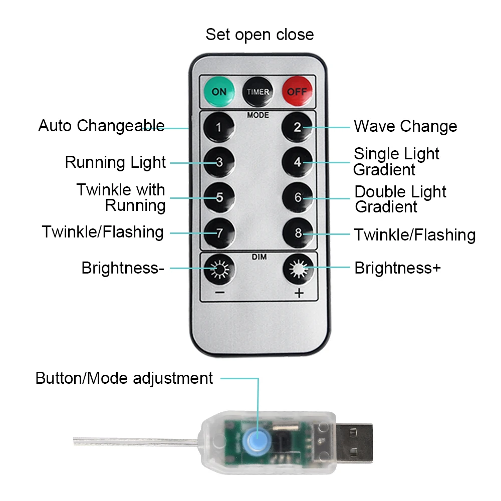 3x3m 300 LED Copper Wire Curtain Lights  (3)