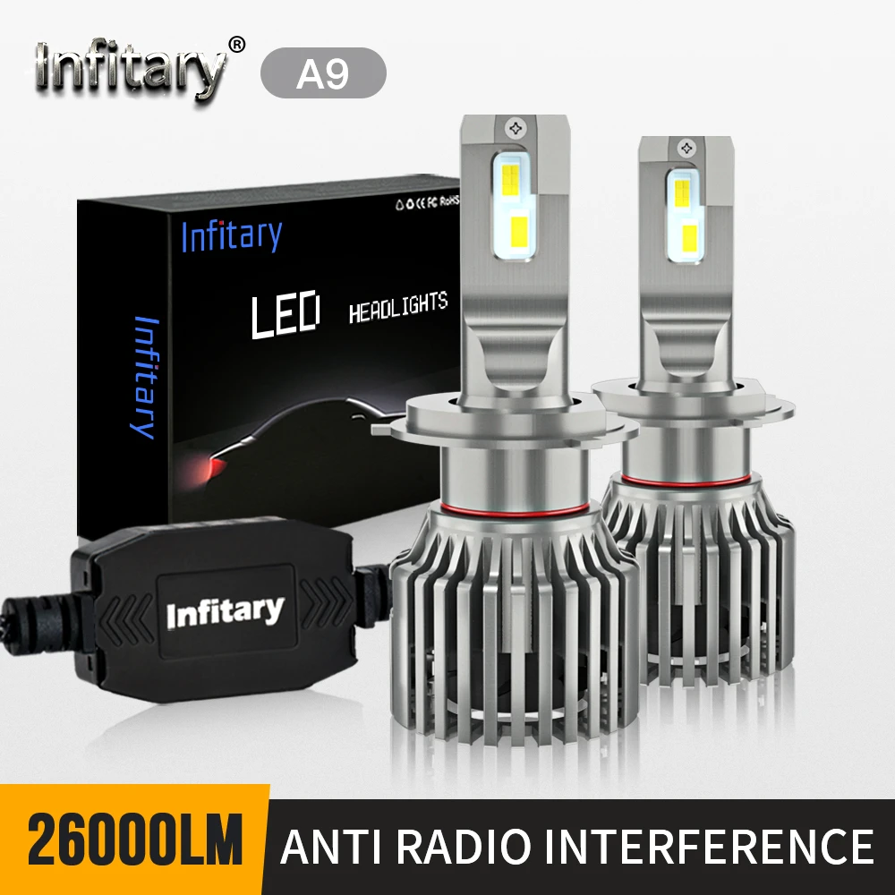 infitary 26000lm super bright hb4 led 20000lm h4 headlight h7 led bulb h1 h11 h3 9005 hb3 9006 hb4 h4 9004 hb1 9007 hb5 9012