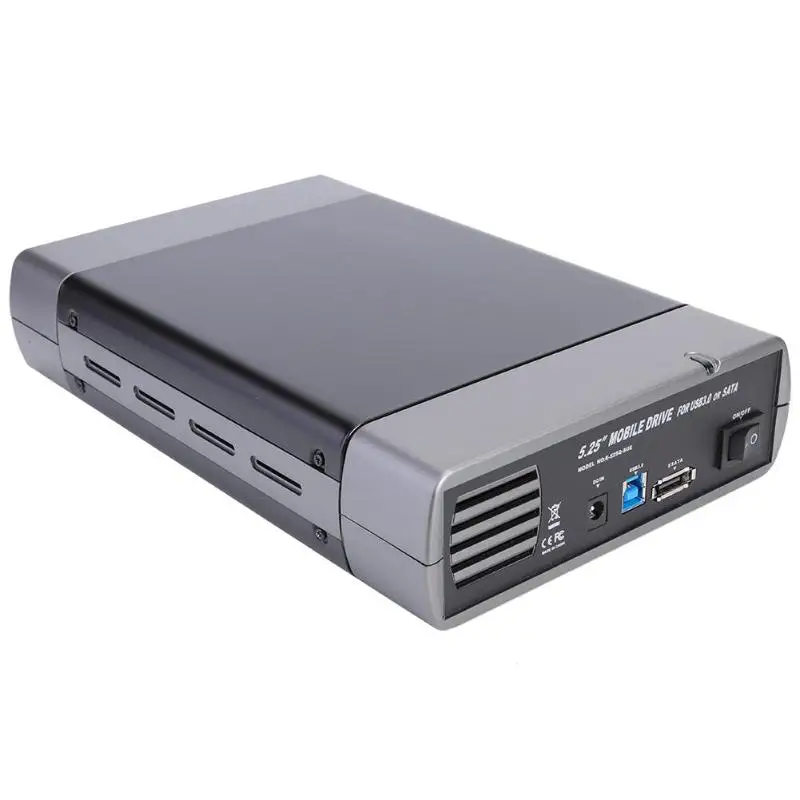 

5.25 inch Optical Drive Enclosure USB3.0/2.0 to SATA US/EU Adapter Hard Disk Case Support DVD 16 Speed Recording Hard Disk Case