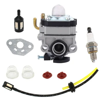 

Carburetor Fuel Line Spark Plug Kit For Ryobi 4 Cycle S430 WeedEater Carb Check Vavles For Rexmax Homelite Troy-Bilt Replace