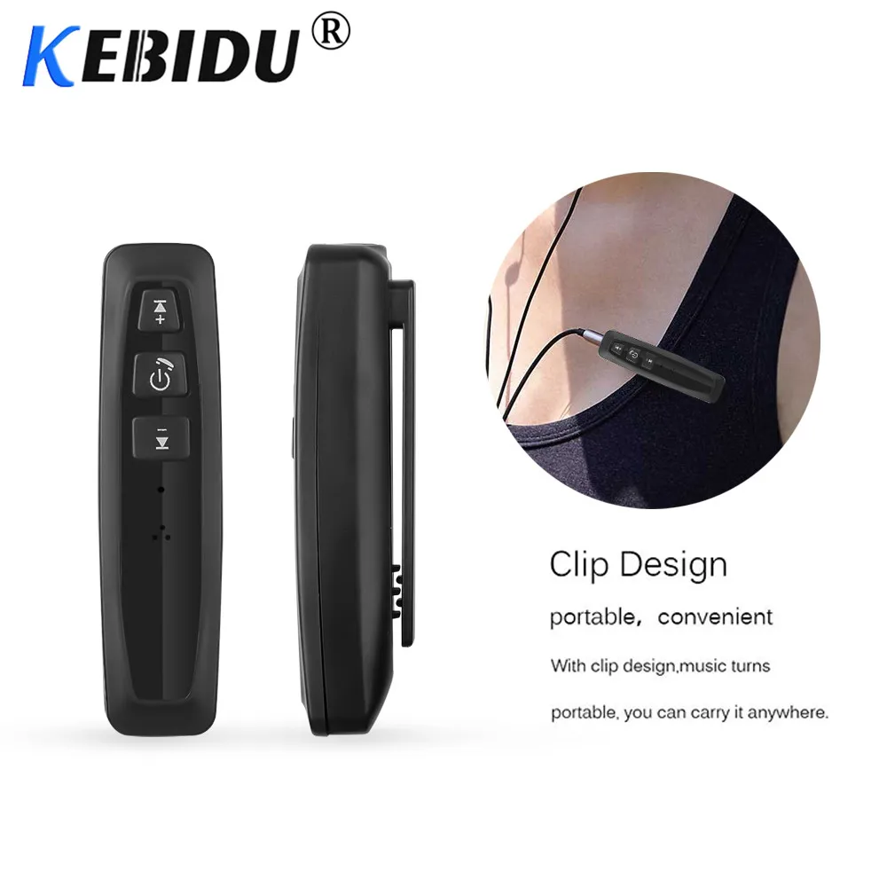 Kebidu Мини Автомобильный Bluetooth 4,1 приемник громкой связи беспроводной адаптер Поддержка TF карты AUX 3,5 мм разъем Музыка MP3 аудио нажмите кнопку