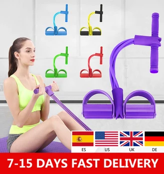 

Fitness 4 Tube Resistance Bands Latex Pedal Exerciser Sit-up Pull Rope Expander Elastic Bands Slim Workout Fitness Equipment