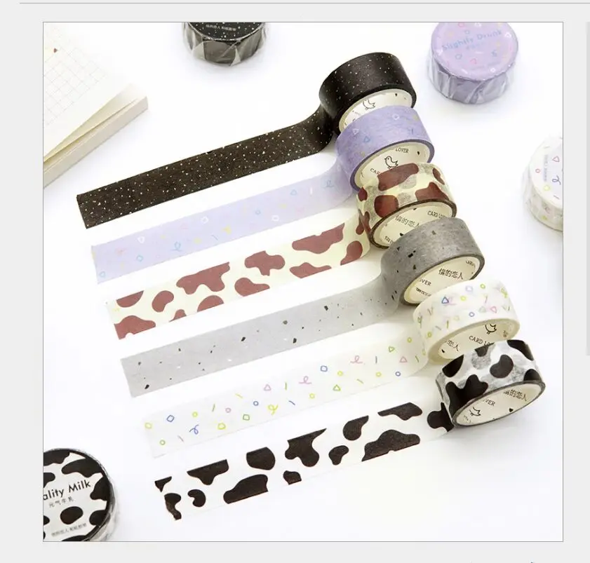 

Fragments of life vitality milk colorful mood happy signal material decoration washi tape DIY planner scrapbooking masking tape