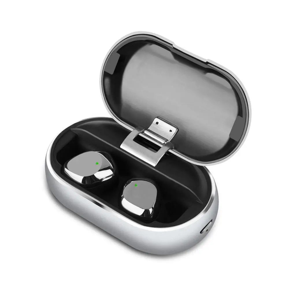 CALETOP Bluetooth 5,0 наушники металлические наушники с микрофоном IPX7 Водонепроницаемый спортивные наушники с зарядный чехол для iPhone Xiaomi - Цвет: Белый