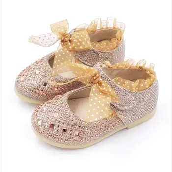 

Children shoes girls Rhinestone lace Princess Single Girls Shoes for Girls Party Wedding pink Silver sneakers toddler shoes