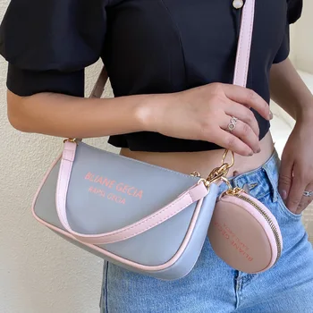 

France Style Fashion Women Shoulder Bags Designer Messenger Bags Luxury Pu Leather Crossbody Bag Lady Small Purse 2 Bag/Set