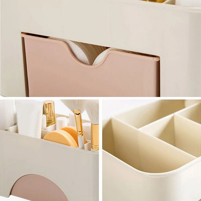 Plastic Makeup Organizer Box Cosmetics Storage Container Acrylic Lipstick Holder Jewelry Organizer Sundries Case Makeup Box