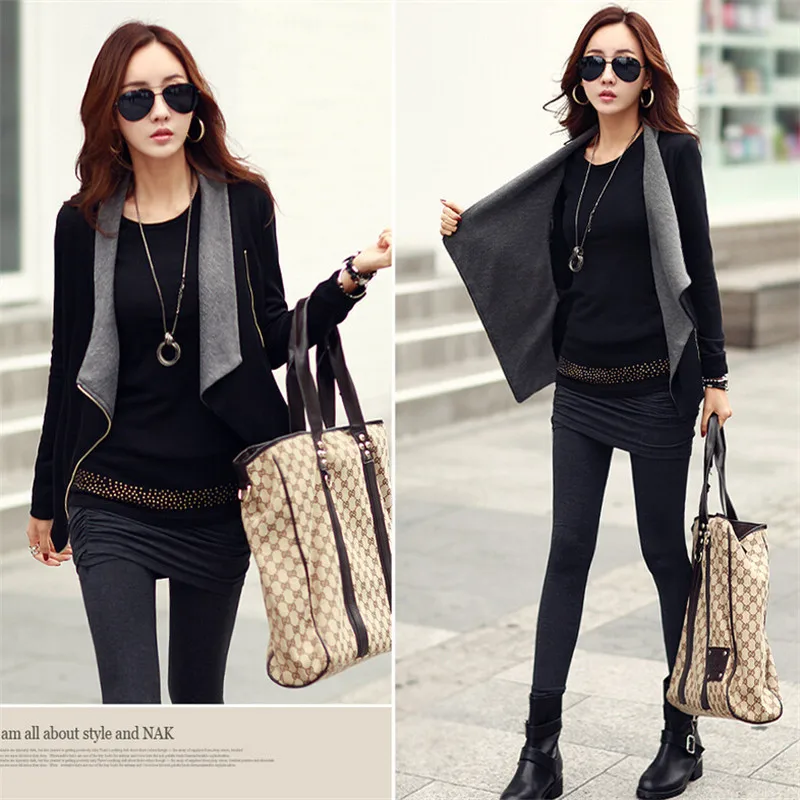 Женская Асимметричная куртка с длинными рукавами однотонная хлопковая на молнии