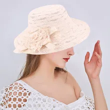 Цветы плоский верх шляпа чародей свадебные Чай Вечерние Свадебные шляпы женские пляжные Защита от Солнца шляпа сомбреро mujer estilo Винтаж