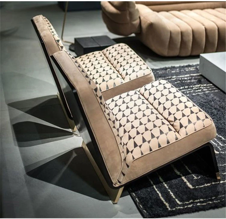 Light Luxury Single Sofa Chair Design Creative Geometric Minimalist Lounge Chairs Hotel Villa Sample Room Relaxing Lounger