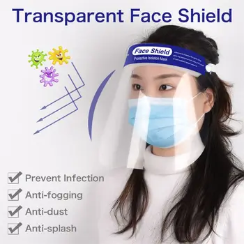 

Transparent Virus Dust Face Mask Shield Visor Eye Protection Safety Work Guard Cycling Face Mask Anti Droplet Dust-proof