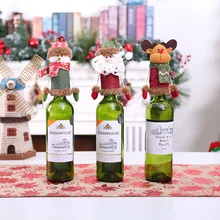 Рождественские аксессуары крышка бутылки вина набор Санта Клаус Снеговик для бутылки крышка сумка год Рождество ужин Вечеринка рождественские украшения