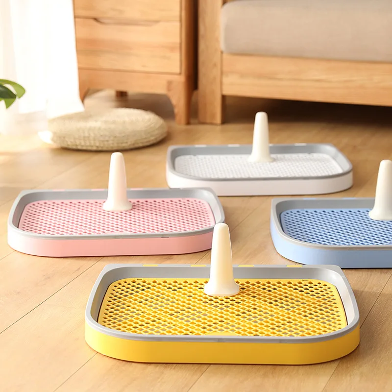 

Pet Dog Toilet Potty with Stand Column with Wall Plastic Dog Training Toilet Small Dog Cat Litter Box Defecation Positioning