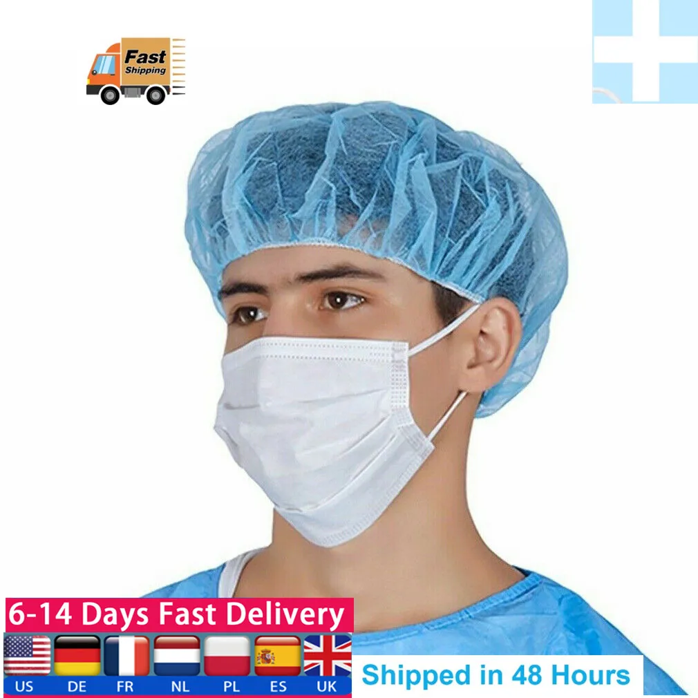 

50 pcs Non Woven Disposable Face 3 Layer Hanging ear Facial Dust-Proof Safety Masks dispoable face mouth mask Disposable Masks