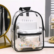 

Unisex Waterproof Clear Transparent PVC Backpack For Adults And Students Women School Bags Rucksacks Shoulder Bags