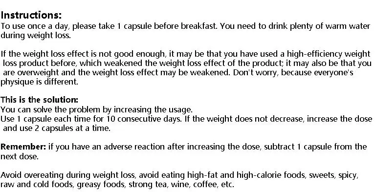 Enhanced Weight Loss Slimming Products for Men & Women to Burn Fat and Lose Weight Fast, More Powerful Than Daidaihua