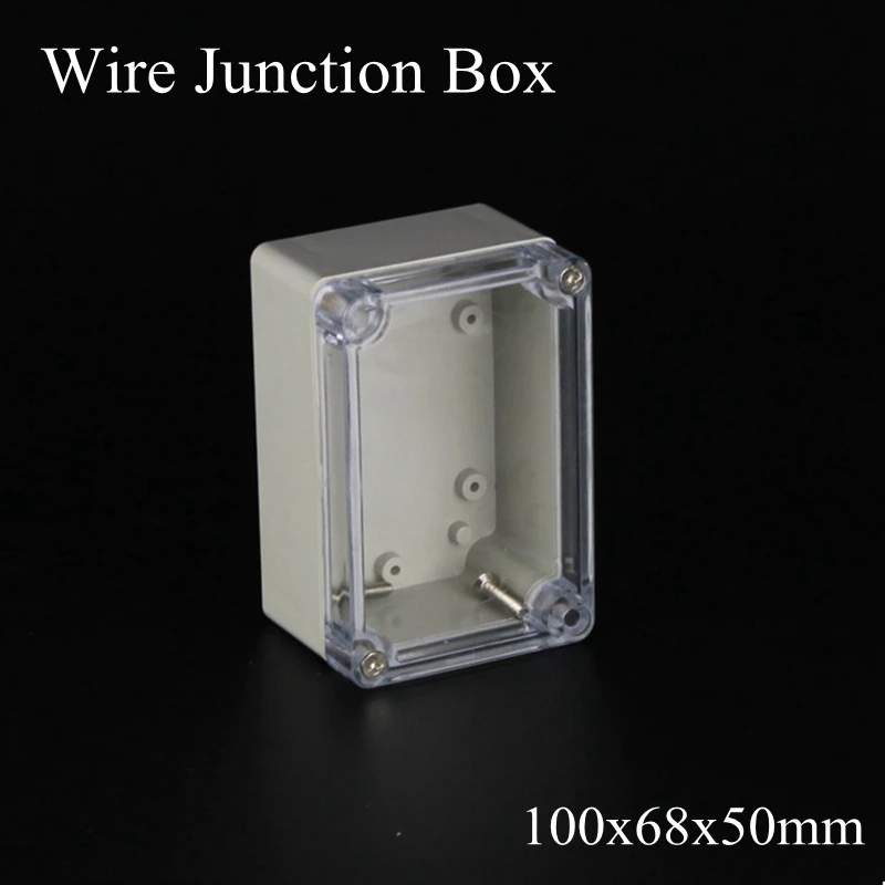 

100x68x50mm ABS IP65 Waterproof Plastic Wire Junction Box Clear Distribution Enclosure Project Case Electronic Transparent