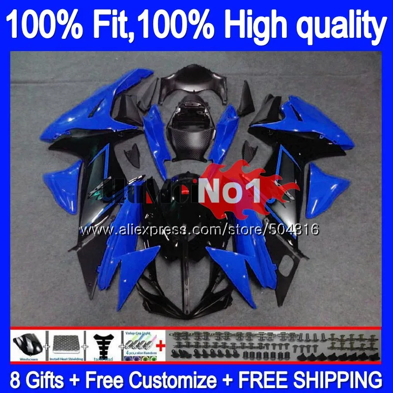Инъекции для SUZUKI K11 GSXR 750 600 2011 2012 2013 18MC. 100 GSXR600 GSXR750, возрастом 11, 12, 13, 14, 15, обтекатель цвет: черный, синий