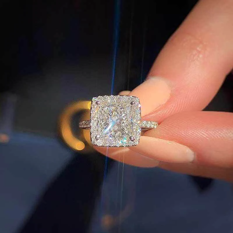 YOBEST New Style White Crystal white gold filled Rings For Women Wedding Cubic Zirconia 925 silver Ring Fashion Jewelry