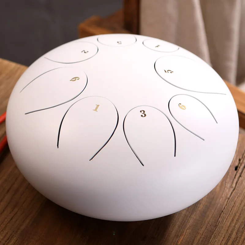 Drop shipping 10 inch 8 note Steel Tongue Drum Metal Handpan Drum Percussion Instruments Yoga Pan with Drumstick