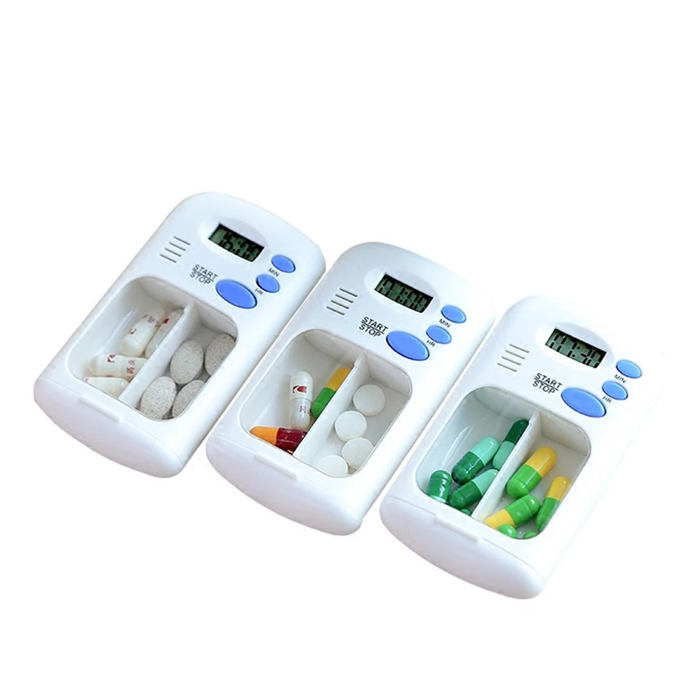 Lcd цифровой 2 сетки электрическая медицина баночка для таблеток с Будильник с таймером напоминание