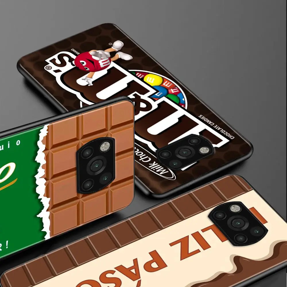 Case For Poco X3 NFC M3 Pro M3 F3 F1 Capa for Mi Note 10 Pro Caso For Xiaomi CC9 Pro A3 A2 M&M's Chocolate Nutella Bottle
