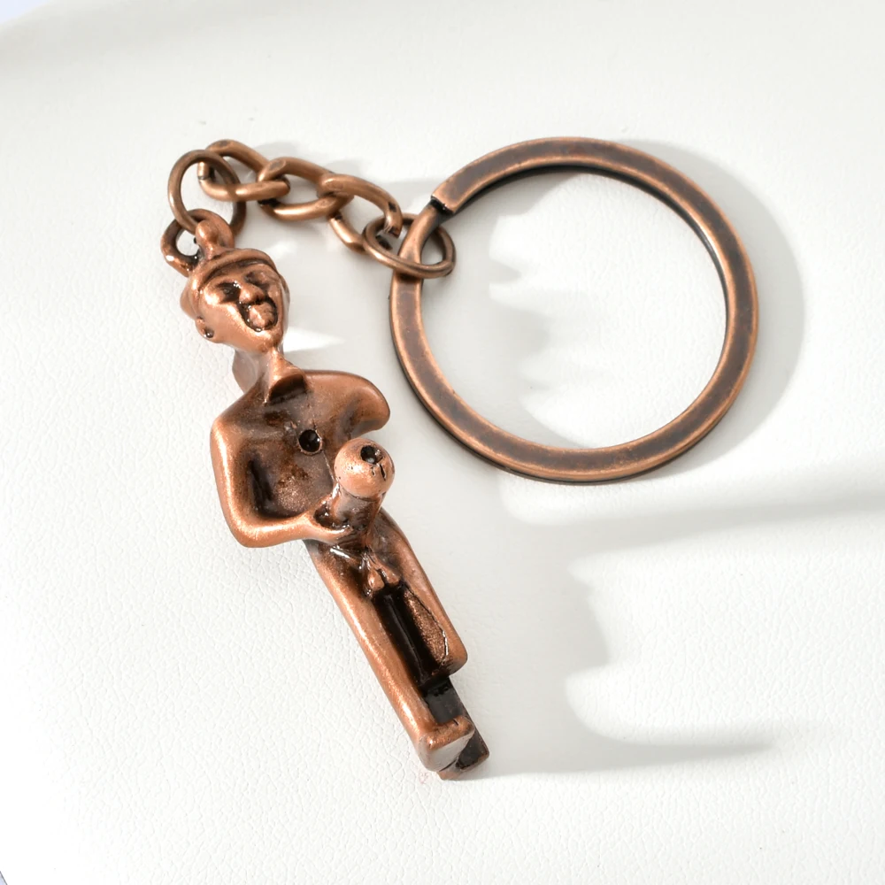 Vicney Новое поступление гигантский пенис Бронзовый портрет Key Chain модные старинные ювелирные изделия из Египта брелок подарок для мальчиков с рисунком «Человек автомобильный брелок для ключей