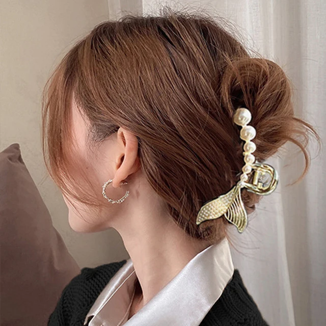 Women Fashion Simple Gold Hair Claw Retro Hair Clips Barrette Headband Hairpin Hair Crab 2021 Trend Hair Accessories 681420
