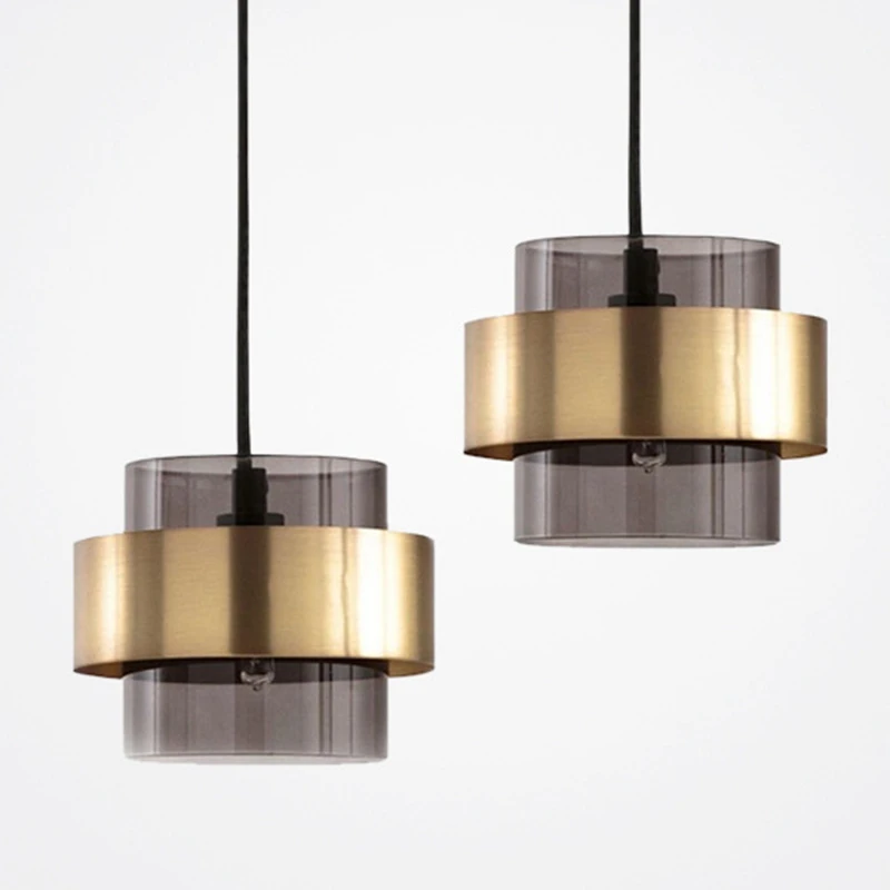 LukLoy Modern Glass LED Pendant Light Luxury Bedside Hanging Lamp Gold Color Suspension Lighting Fixtures | Освещение