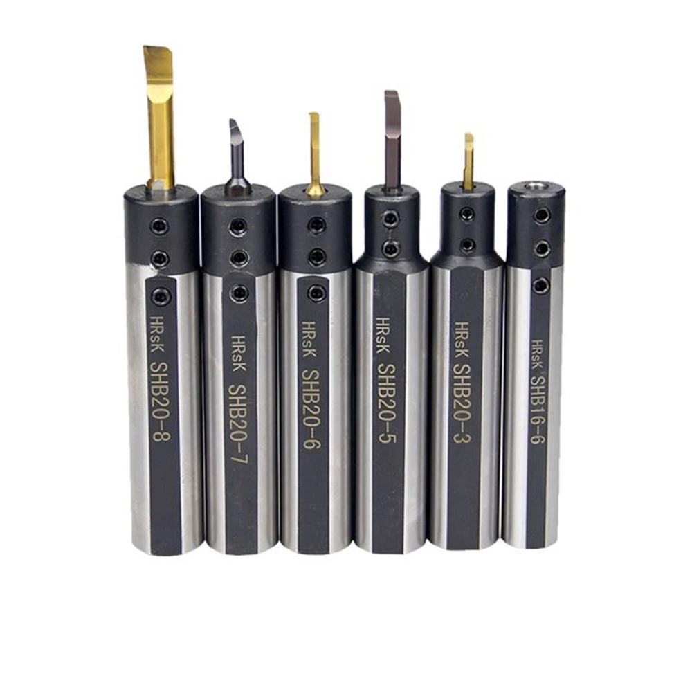 1pcs Small boring tool holder SHB12 SHB16 SHB20-2 3 4 5 6 7 8 10 12 Lathe Cutter Sleeve Cutting Small diameter holder lathe tool holder