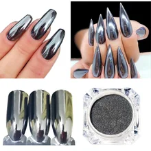 Новые продукты Маникюр черный и белый с рисунком цвет волшебный порошок с зеркальным эффектом Аврора зеркальное лицо, черное волшебное зеркало Effec