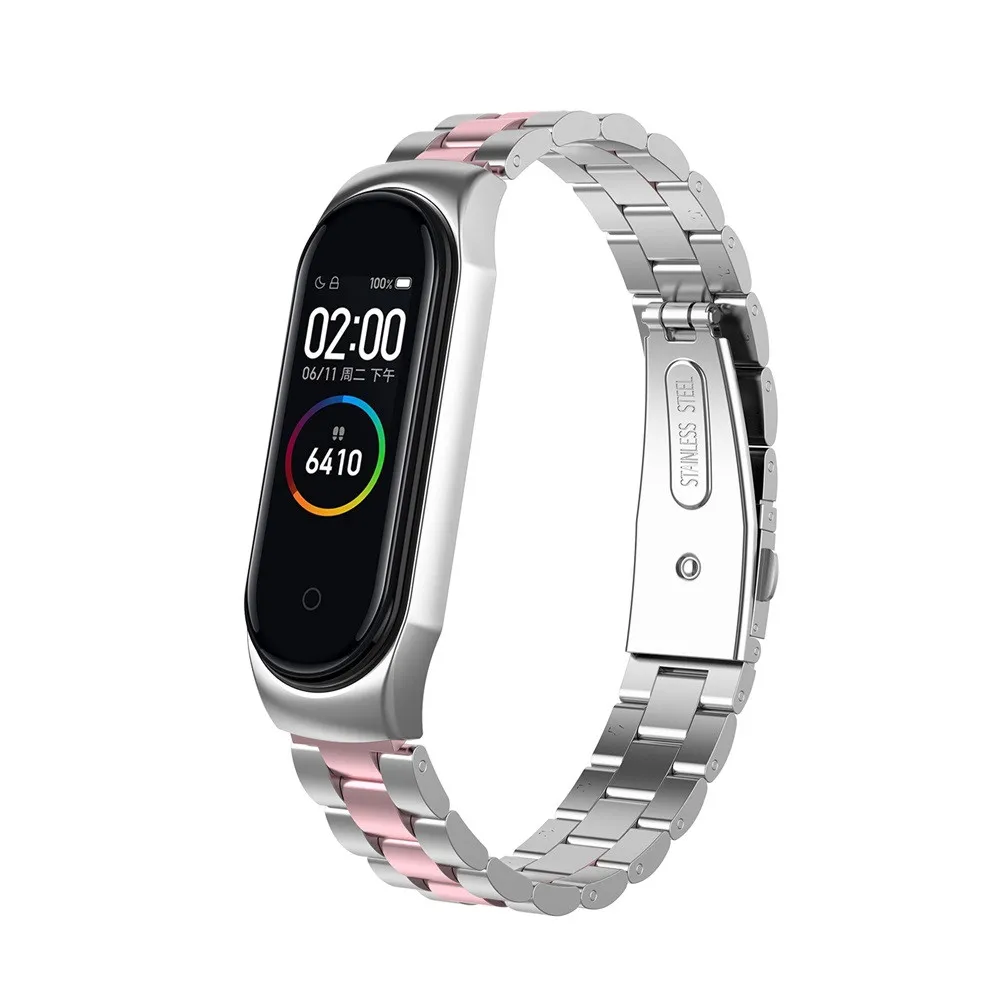 

For Xiaomi Mi Band 4 Luxury Fashion Stainless Steel Wrist Strap Metal Wristband 2019 Intelligent New Product Hot Selling Strap