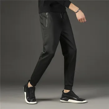 

Fashion New Men Joggers Elastic Waist Long Trousers Brand Casual Solid Color Fitness Workout Sweatpants