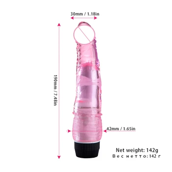 Crystal Silicone Realistic Big Dildo Super Vibration G Spot Vibrator Stimulator MultiSpeed Massage Wand Adult Toys for Women 3