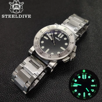 

Steeldive 1990 British Original Design 500m Diving Watch Men Automatic Sapphire Crystal Brushed + Polished 316L Steel Dive Watch