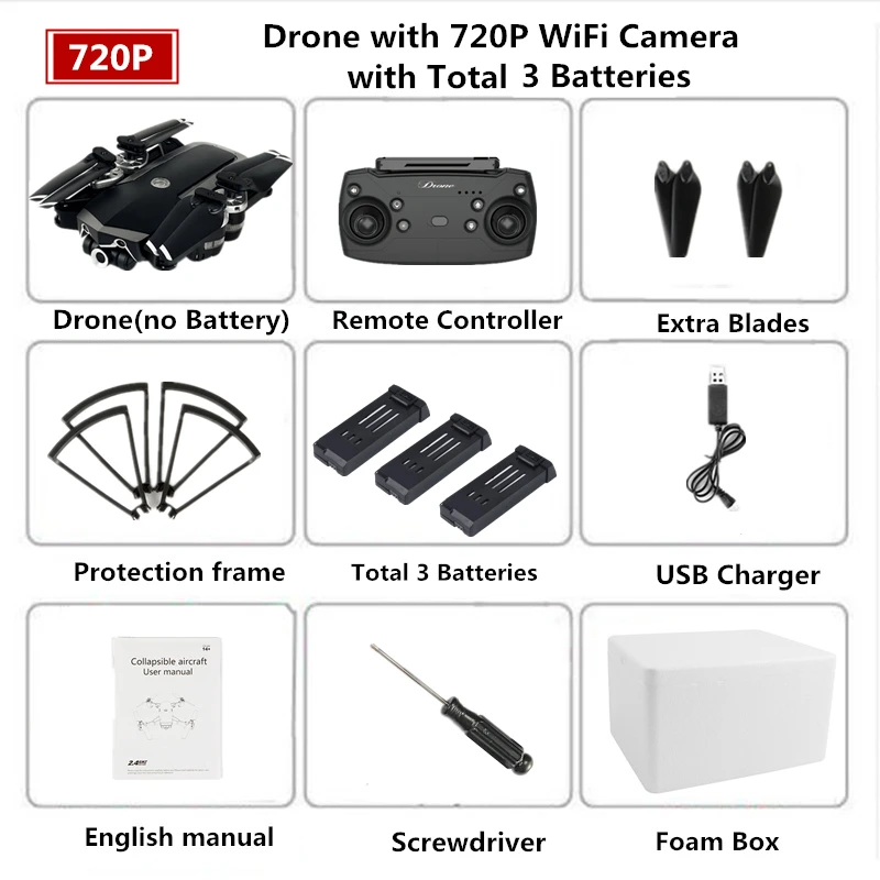 2MP Foam Box B3 Радиоуправляемый вертолет JDRC JD-20S PRO Дроны с 2,4G WiFi FPV 1080P HD камера Квадрокоптер 18 минут время полета складной Радиоуправляемый мини-Дрон - Цвет: 2MP Foam Box B3