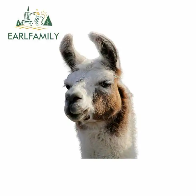 

EARLFAMILY 13cm x 8.1cm for Llama Alpaca Car Stickers JDM Vinyl Air Conditioner RV VAN Fine Decal Accessories Graphics Cartoon