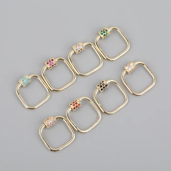 

10Pcs/Lot DIY Pendant Spiral Clasps Jewrelry Handmade Carabiner Fastener Screw Clasps Accessories For Punk Jewelry Component DIY