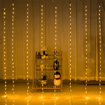 

Thrisdar 3X3M 320 LED Meteor Shower Rain Light Christmas Wedding Party Garden Garland String Waterfall Curtain Icicle Light