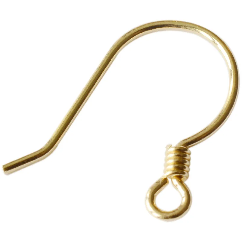 

AU750 из золота 18 карат 0,7 мм ушной крючок провод серьги разъем, Earwire серьги-Крючки для аксессуары "сделай сам" для изготовления серьги ювелирные изделия аксессуары