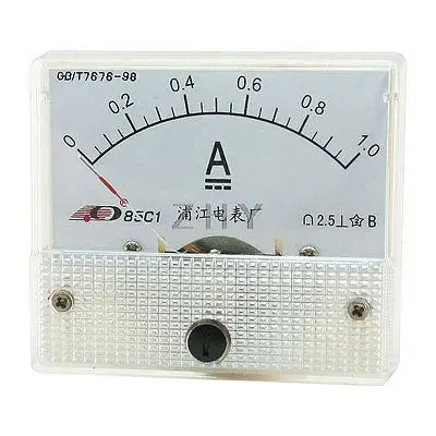 

DC A Analog Current Panel Meter Rectangle Ammeter 85C1