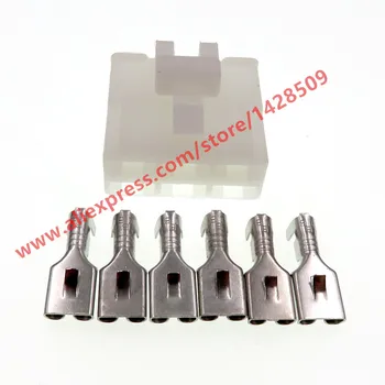 

10 Sets 6 Pin Automotive Connector 6.3mm Female Plug Fits High Current