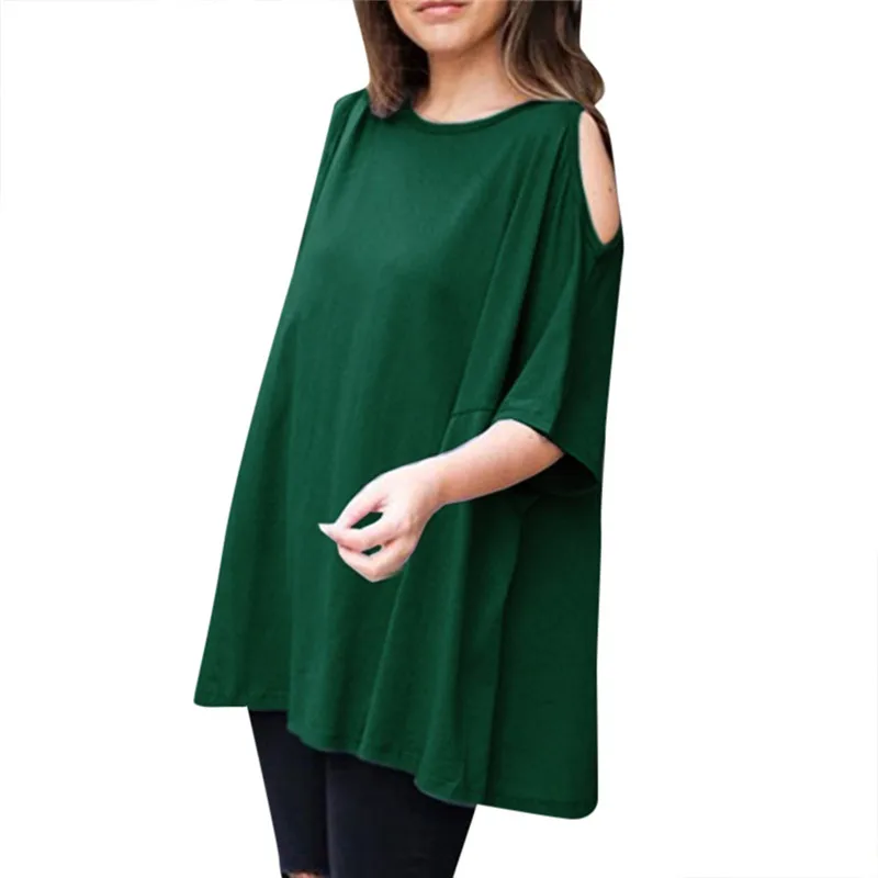 

Telotuny Maternity Clothings Women Pregnant O-Neck Maternity Half Sleeve Tops Strapless Solid Blouse Maternity Pregnancy Shirt