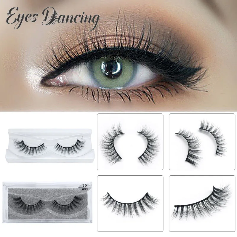 

Eyes Dancing 3D Mink Hair Eyelashes Long Dramatic Lashes Natural Volume Eyelash Extension Makeup Tool False Lash