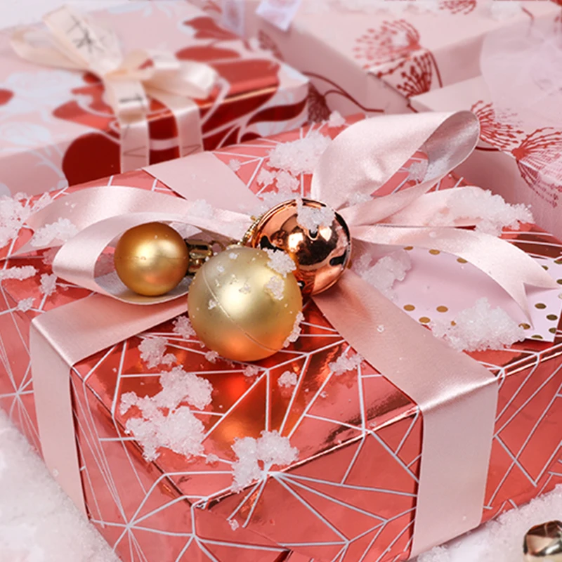 200*76 см розовое золото оберточная бумага день Святого Валентина Подарочная коробка украшение колокольчики цветок пачка водонепроницаемая бумага подарок на день рождения