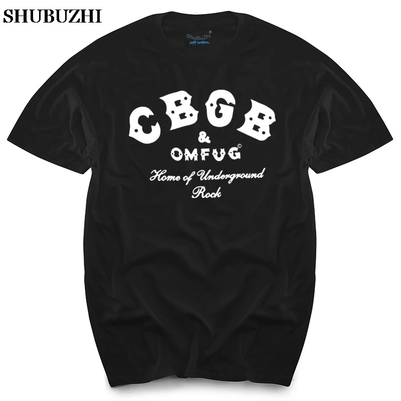 CBGB &amp OMFUG дом подземной Рок Панк NYC клуб черная хлопковая Футболка 9906 мужские топы