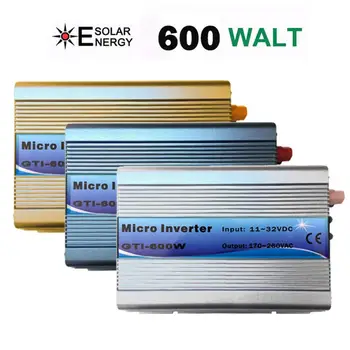 

110V or 230VAC Solar Power Pure Sine Wave Micro Inverter 600W Grid Tie Inverter MPPT Function 30V 36V Panel 22-60VDC to